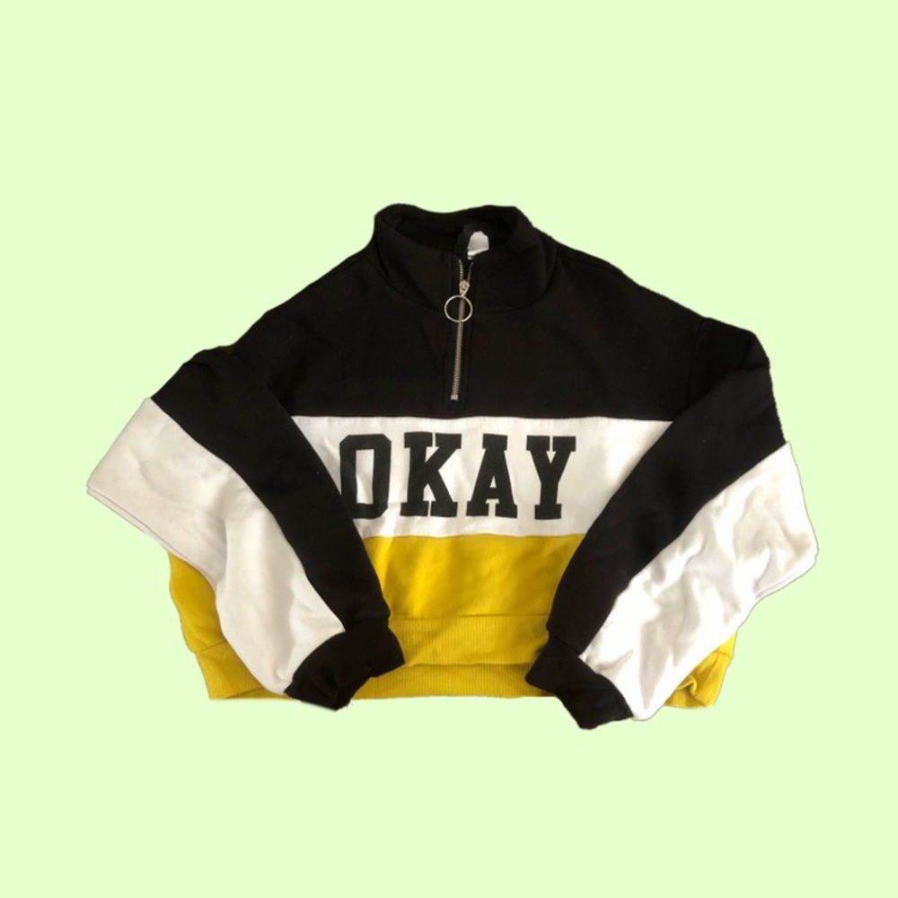 Quarter Zip Crop Sweater